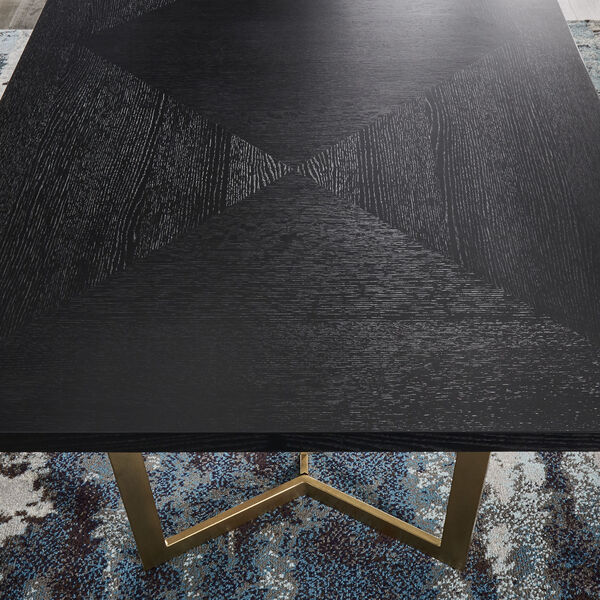 Helena Gold and Black Dining Table, image 3